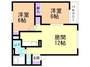 エスポワール AB【1階】の間取り