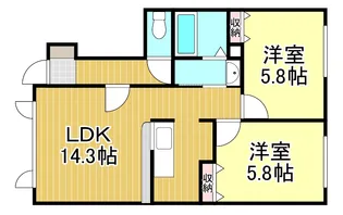 バロンドール【1階】の間取り