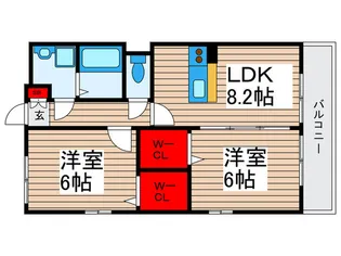 コンフォ-ル瑞江III【1階】の間取り