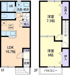 アンソレイユ Bの間取り