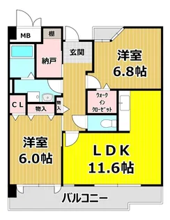 ラフィーネフォレスタ【2階】の間取り