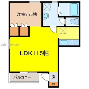 ソレイユナカヤマ【1階】の間取り