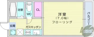 サンレモハイツ上杉A棟【1階】の間取り