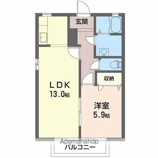 ハイツ萩【2階】の間取り
