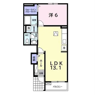 ミュリエル【1階】の間取り
