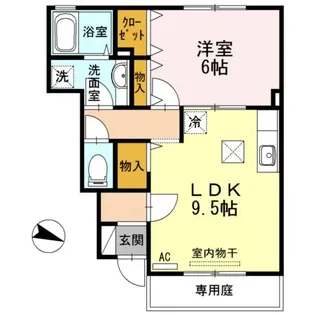 ルーラル タウン A棟【1階】の間取り
