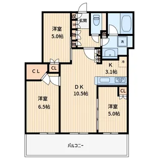 サウスゲートタワー川口【8階】の間取り