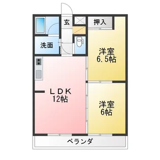 レーベン西条 B棟【3階】の間取り