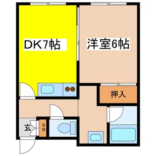 芦野マンション2号棟【2階】の間取り