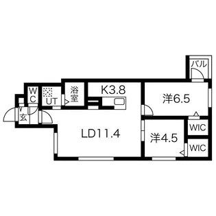 ブランシャール発寒3・3【3階】の間取り