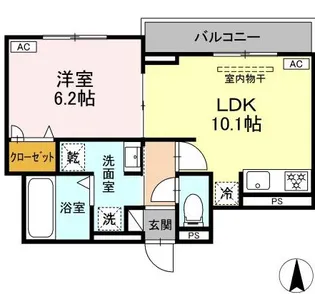 ルヴィータ剣町【3階】の間取り