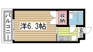 ル・パレ本山中【2階】の間取り