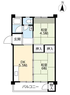 UR鳴子【4階】の間取り