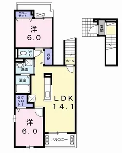 メゾン ハーベスト【2階】の間取り