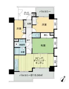 ライオンズマンション多摩川緑地【3階】の間取り