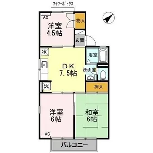 セジュールASA A棟【2階】の間取り
