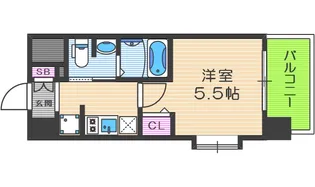 エスリード南堀江リバーサイド【2階】の間取り