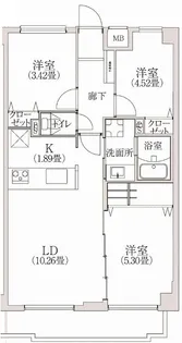 コスモリード学芸大学【2階】の間取り