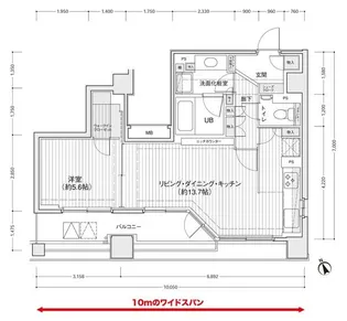 ドゥーエ銀座イーストI【12階】の間取り