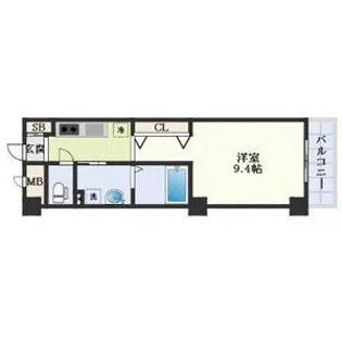 セブンシーズ城見【3階】の間取り