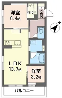 ヴェルジェ・ミリュー【3階】の間取り