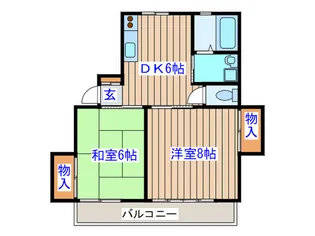カーサあだち2号【2階】の間取り