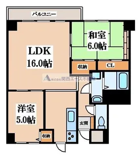 イーストマンション【6階】の間取り