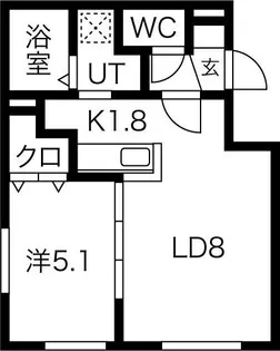 セレナーデ北円山【4階】の間取り