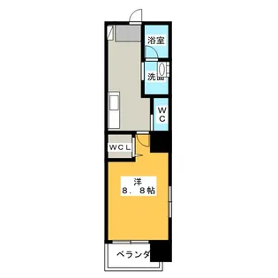 コーキャス馬場町【8階】の間取り