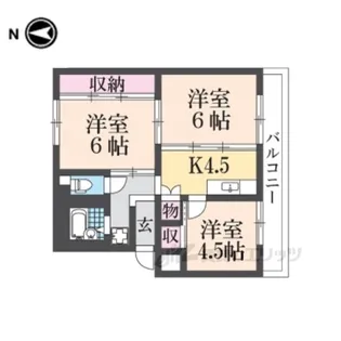 ヴィラナリー舞鶴3号棟【4階】の間取り