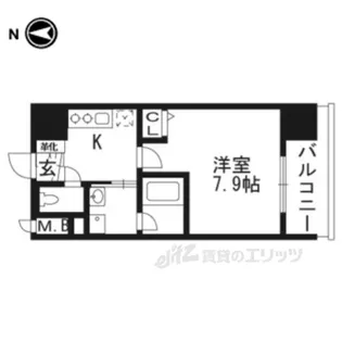 べラジオ京都西院ウエストシティ2【4階】の間取り
