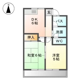 コーポ石川II【1階】の間取り