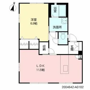 フレグランス若松【1階】の間取り