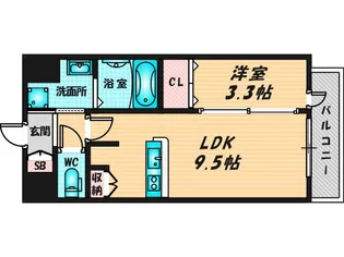 D.Clarest玉造【6階】の間取り
