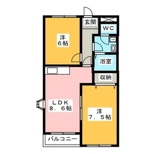 ボヌール【2階】の間取り
