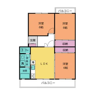 アヴニールドゥモエ【1階】の間取り
