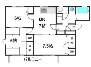 セレス鵠沼C棟【2階】の間取り
