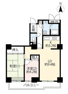 UR光が丘パークタウン 大通り南【3階】の間取り