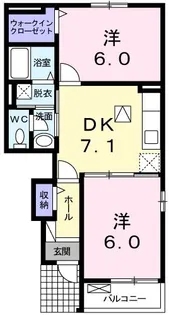 メゾンド・ソレイユ II【1階】の間取り