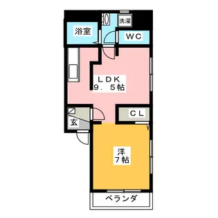 サンシャイン飯塚【1階】の間取り