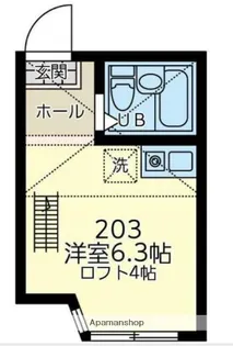 ユナイト浜町クリスピーナッツ【2階】の間取り
