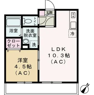 ブリリアンス根岸【2階】の間取り