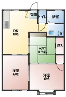 タカハシハイツ2号棟【2階】の間取り