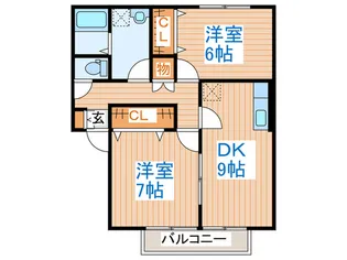 バレイハウス【2階】の間取り