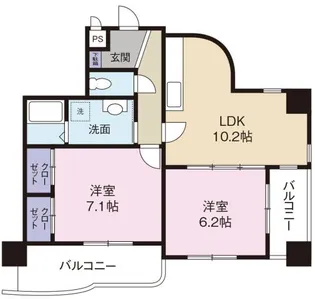 ウイルコート花岡【8階】の間取り