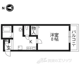 ティムゥル九条【6階】の間取り