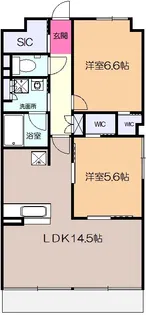 K コンフォート【1階】の間取り