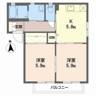 アクアビレッジ【2階】の間取り