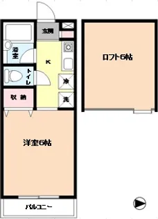 東京都江戸川区東葛西5【アパート】の間取り