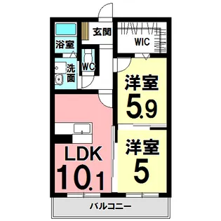アイビス笠原【2階】の間取り